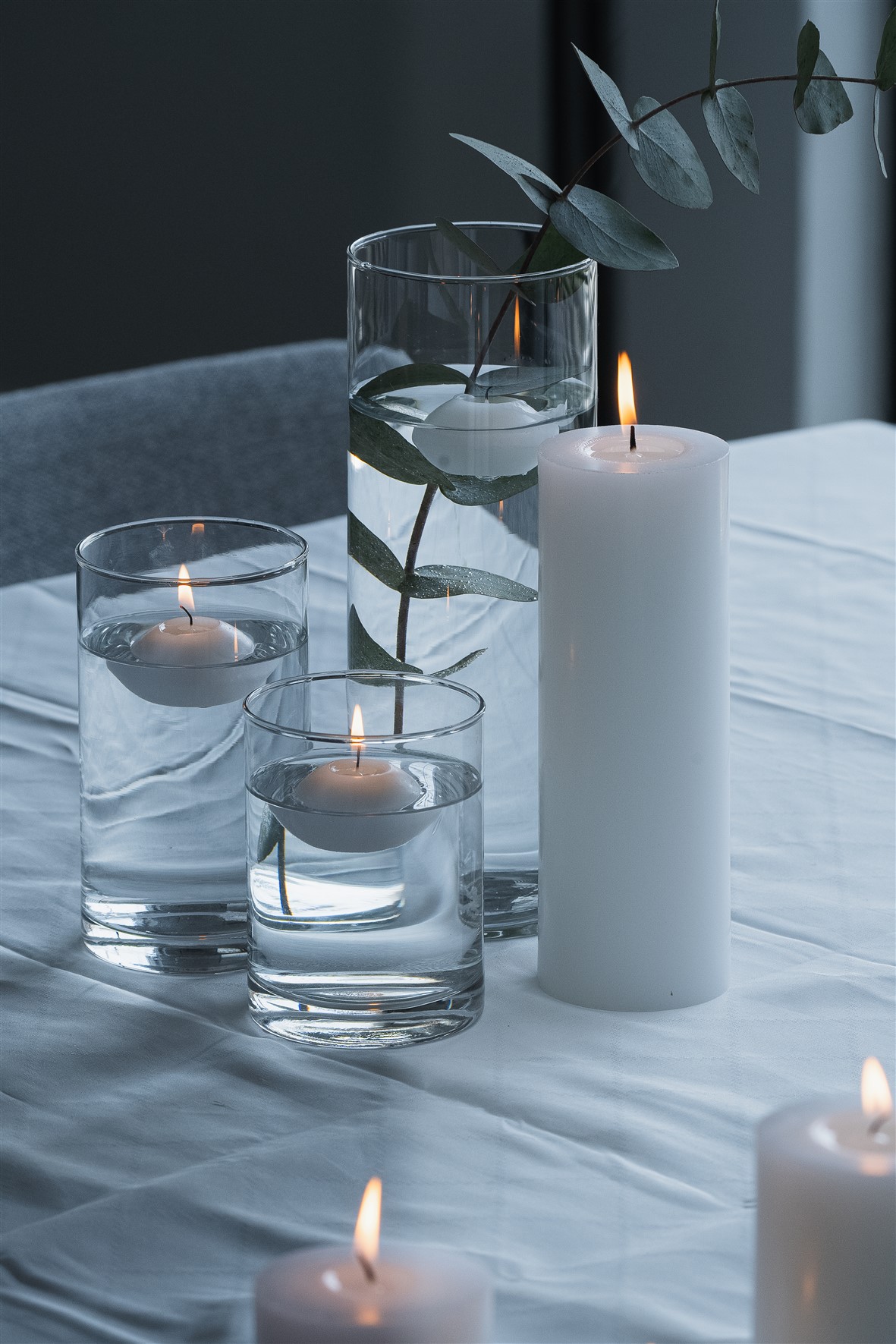 נר 7/20 לבן לא ריחני