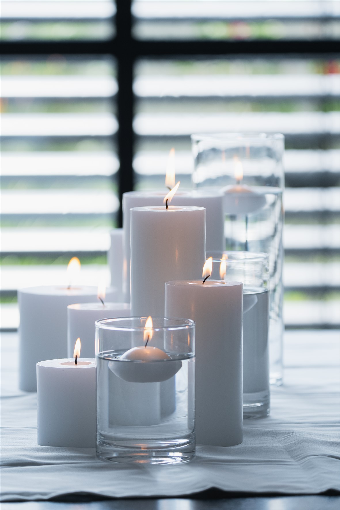 נר 7/7 לבן לא ריחני