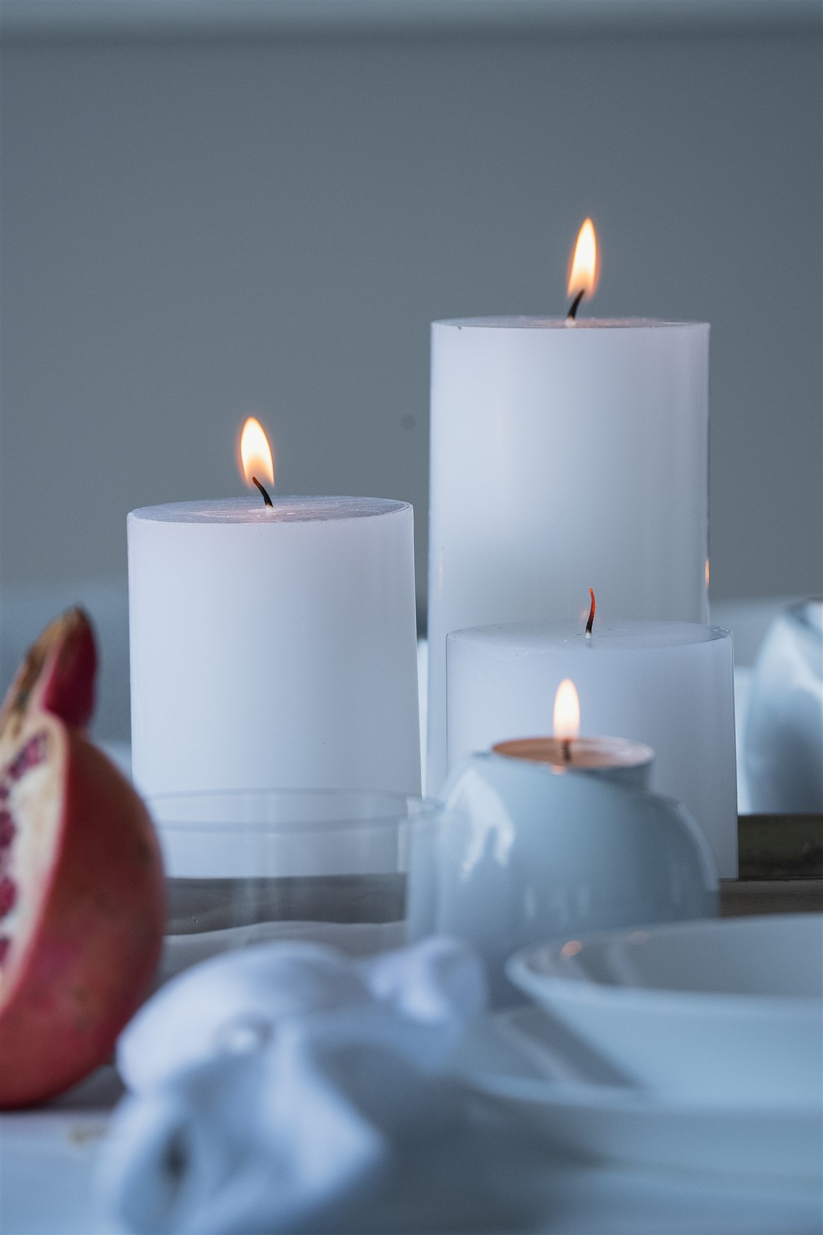 נר 7/15 לבן לא ריחני