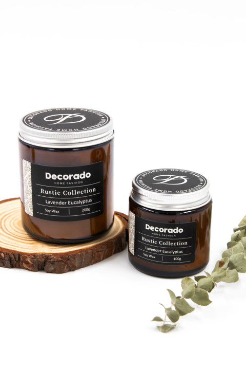 נר סויה רוסטיק LAVENDER EUCALYPTUS
