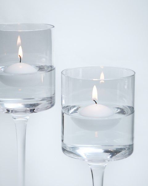 נרות צפים לבן