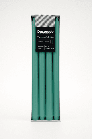 נרות לפמוטים 12 יח'- טורקיז