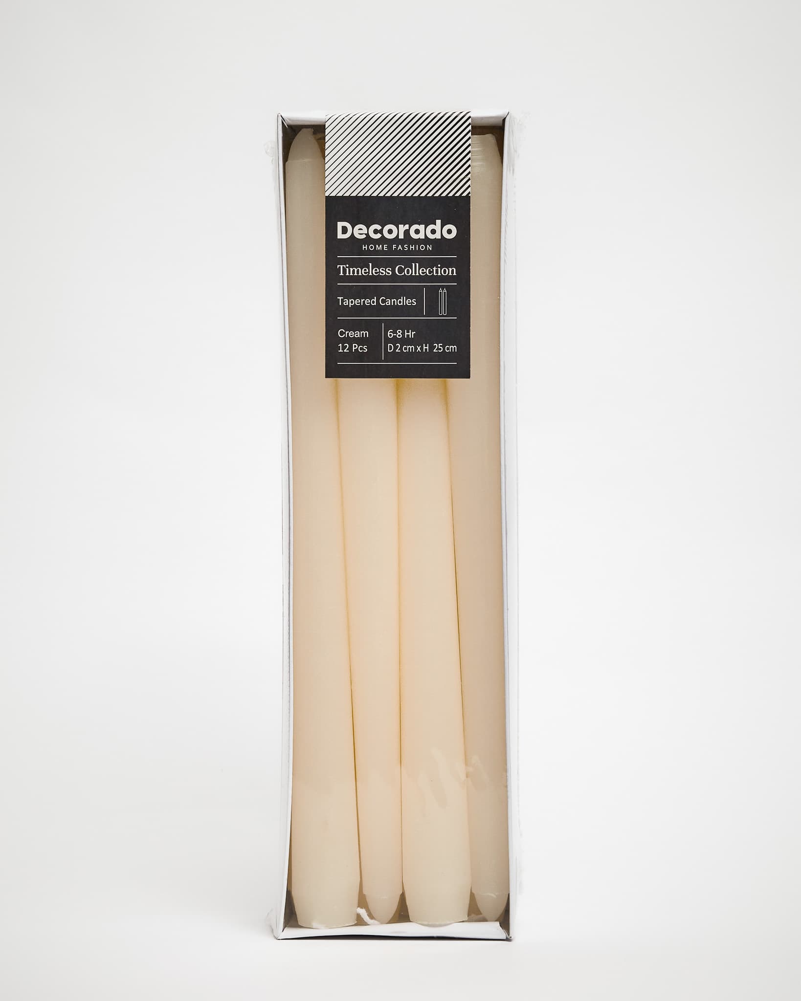 נר לפמוט שמנת  12 יח'