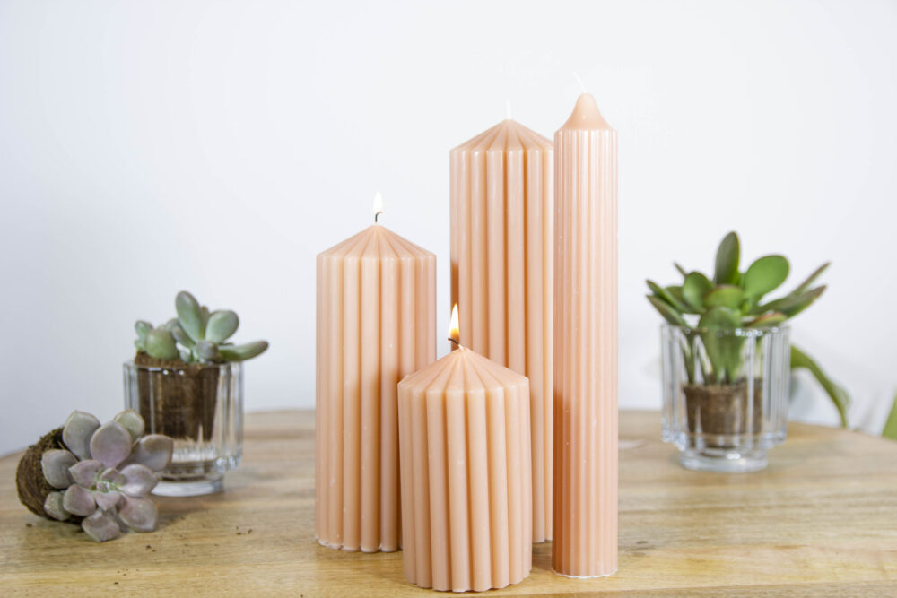 נר נר סויה STRIP ורוד פודרה קוטר 7