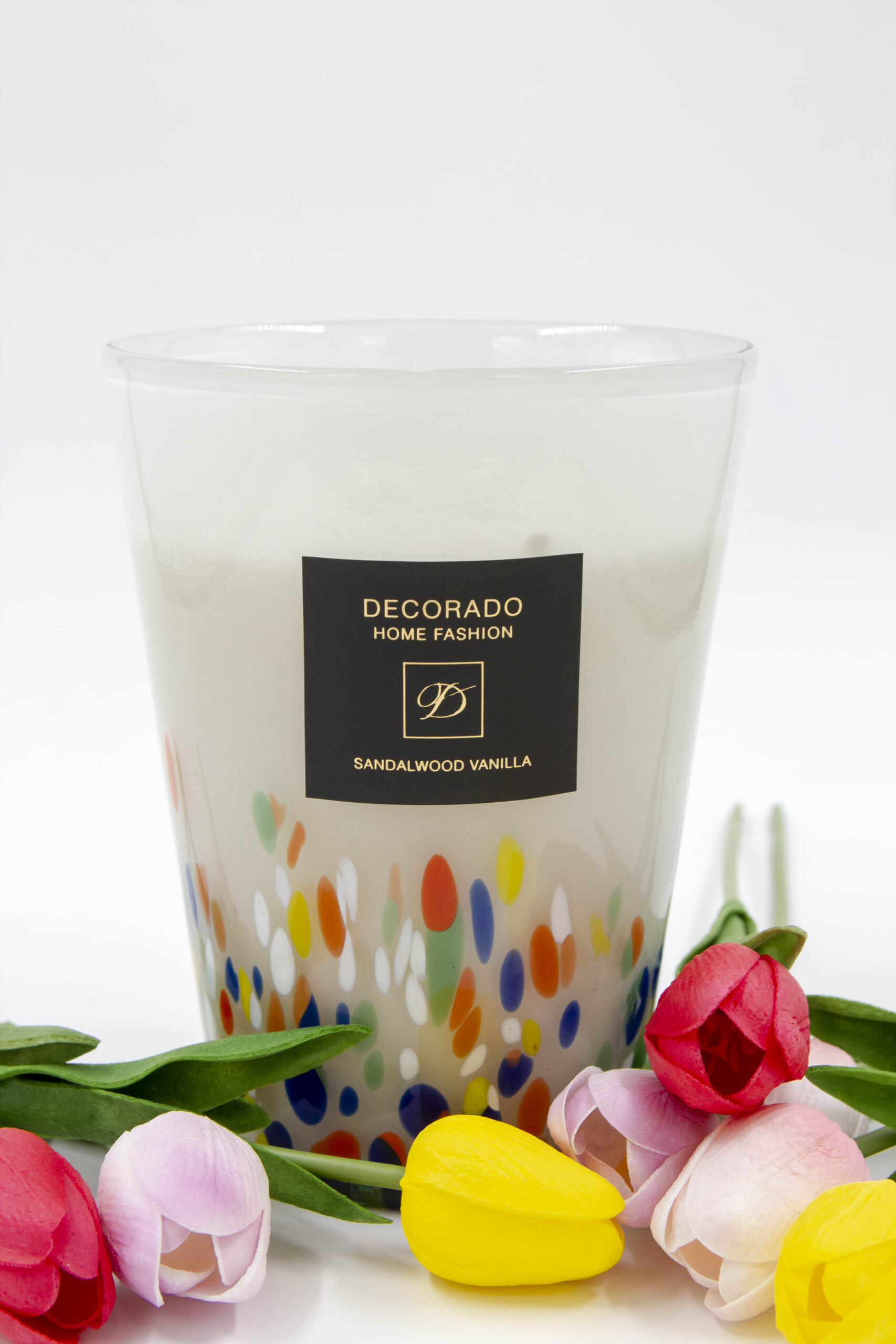 נר ריחני בזכוכית טוליפ SANDALWOOD