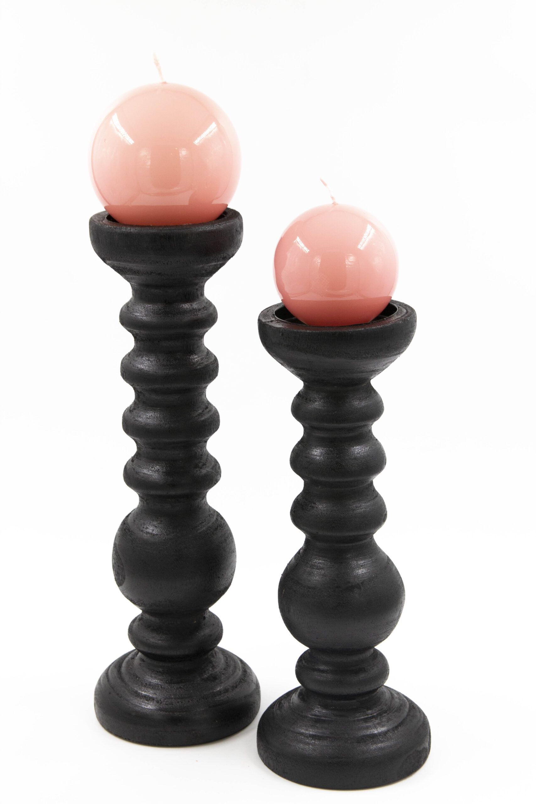 פמוט עץ CANDLE שחור פמוט עץ CANDLE שחור