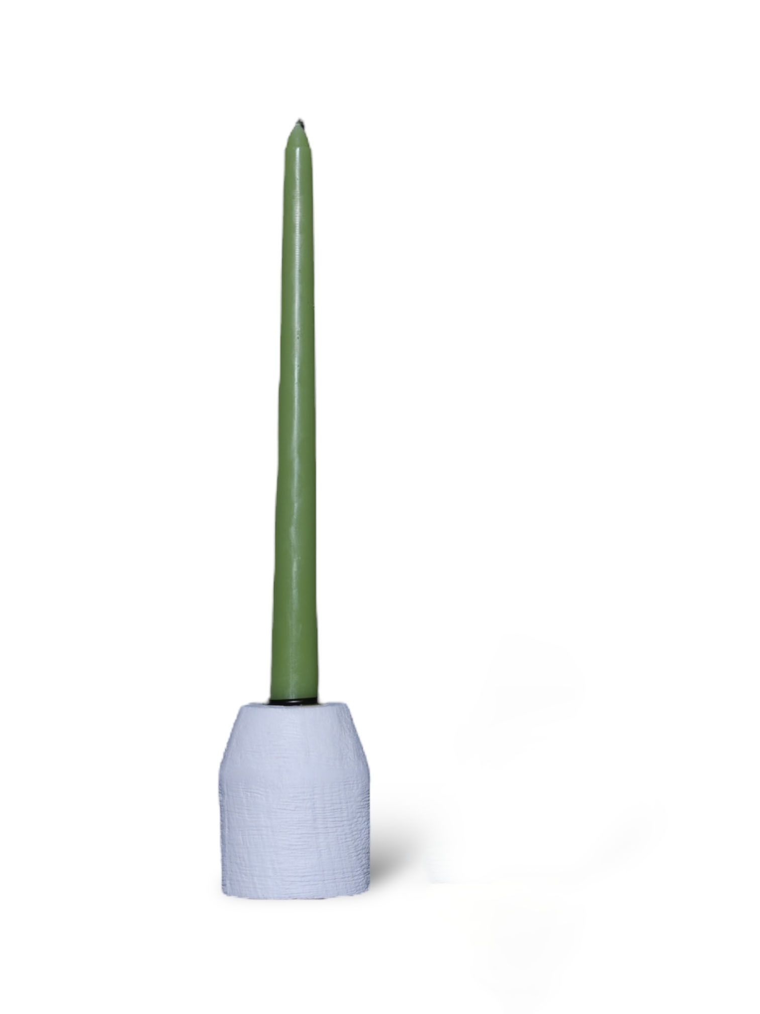 פמוט עץ OVAL לבן פמוט עץ OVAL לבן