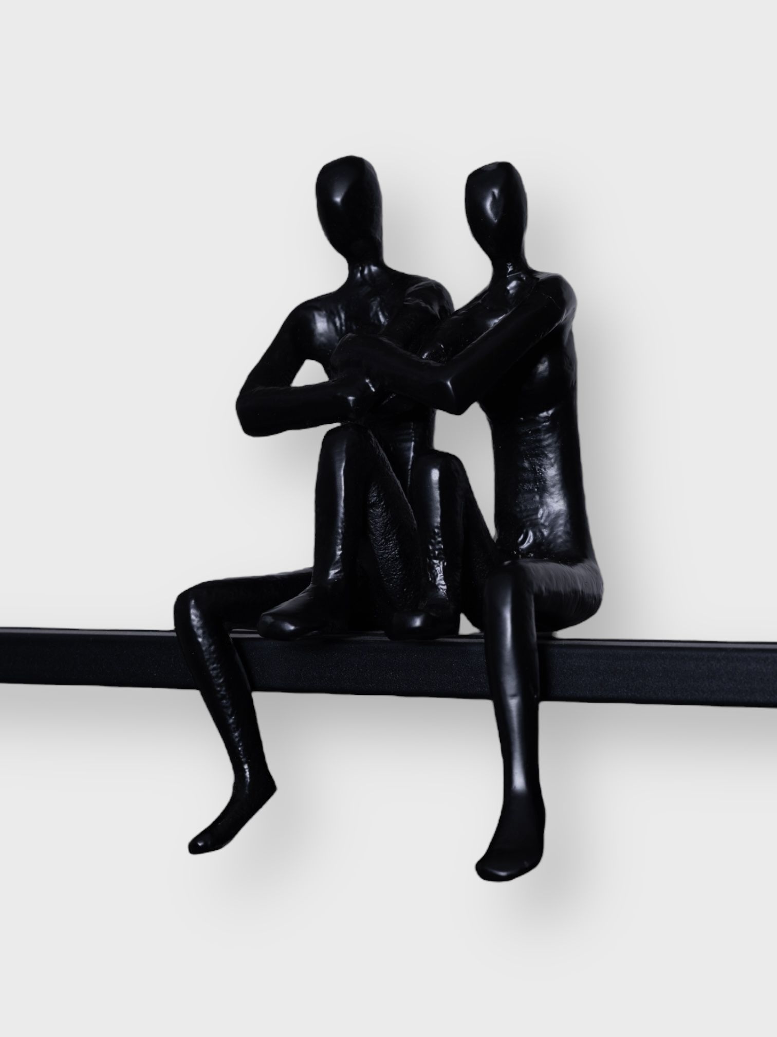 פסל דקורטיבי תאומים שחור