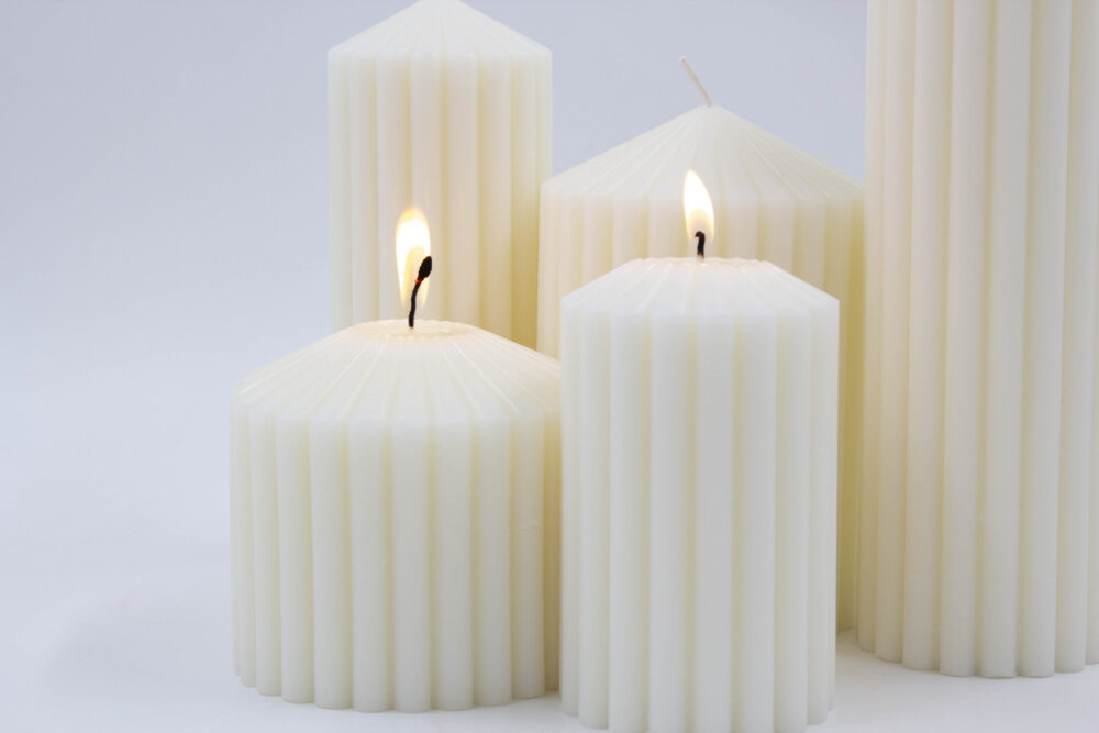 נר נר סויה STRIP לבן קוטר 10