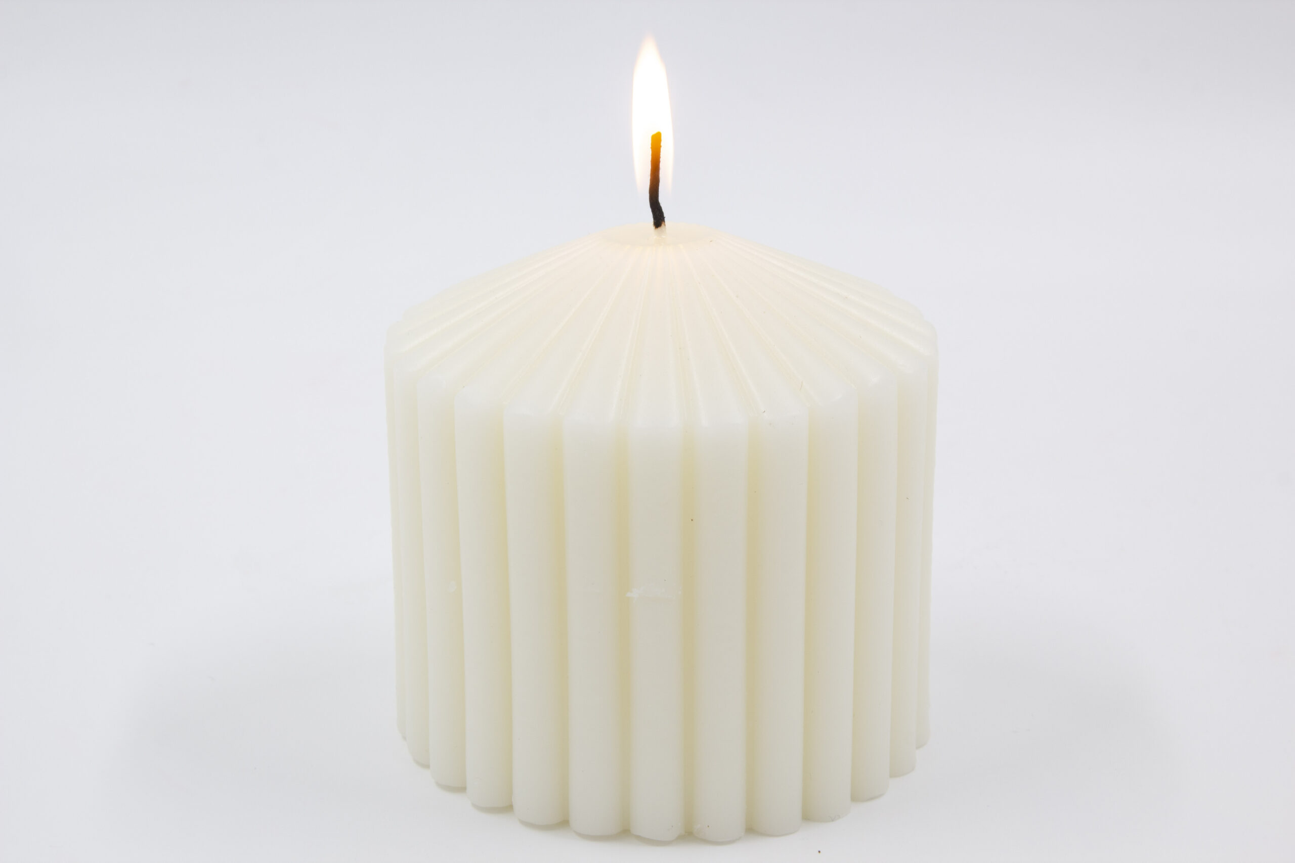 נר סויה STRIP לבן קוטר 10