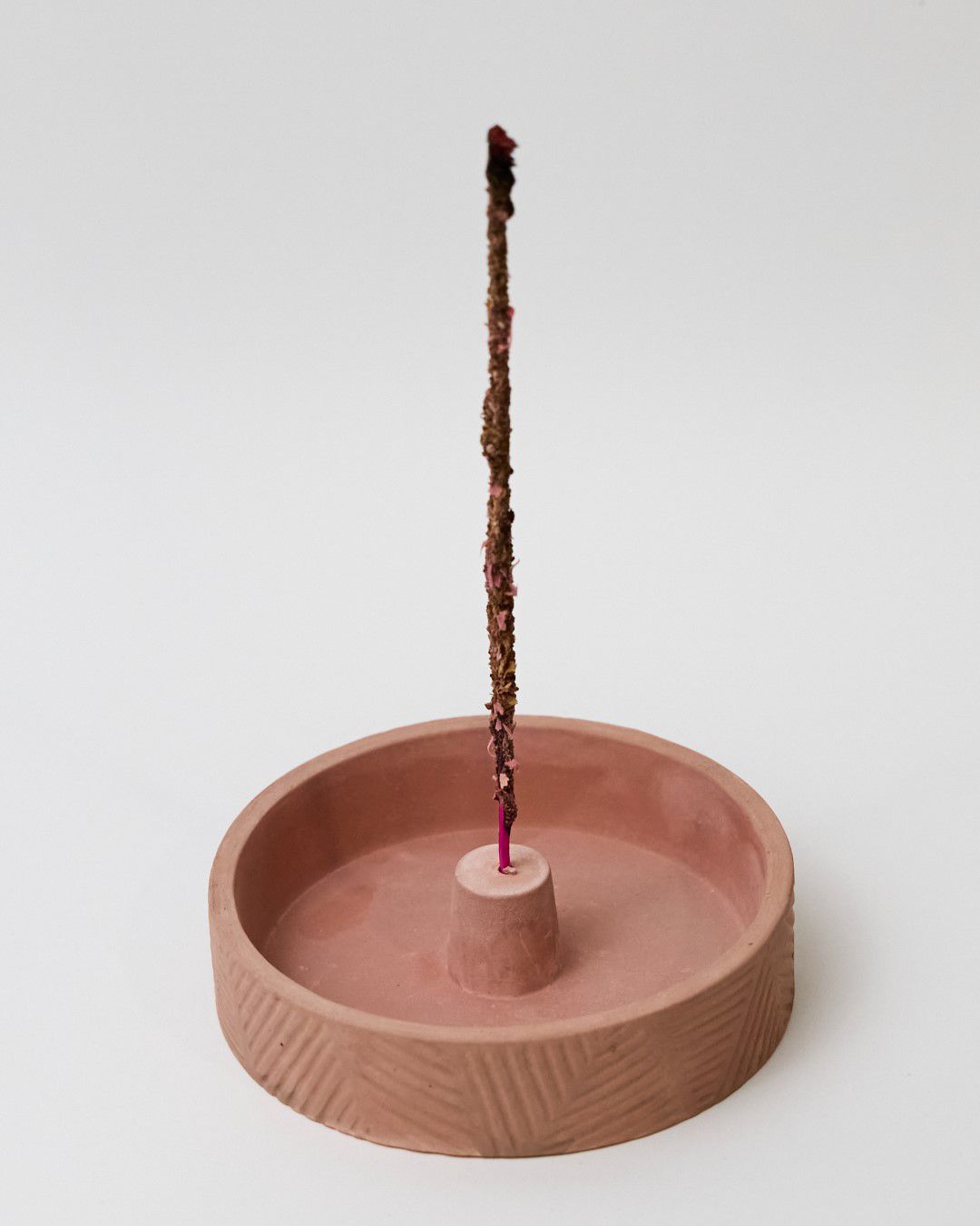 מעמד חרס לקטורת מקלות ורוד מעמד חרס לקטורת מקלות ורוד