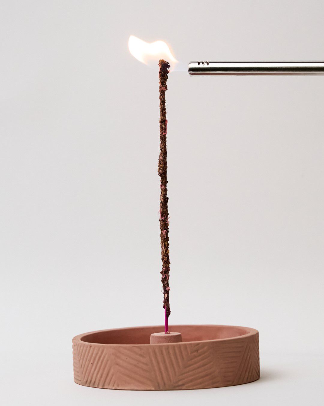 מעמד חרס לקטורת מקלות ורוד מעמד חרס לקטורת מקלות ורוד