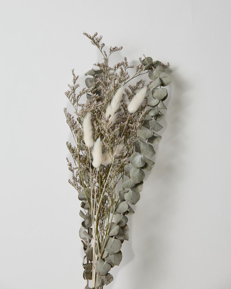 זר מיובש אקליפטוס וזנב ארנב זר מיובש אקליפטוס וזנב ארנב