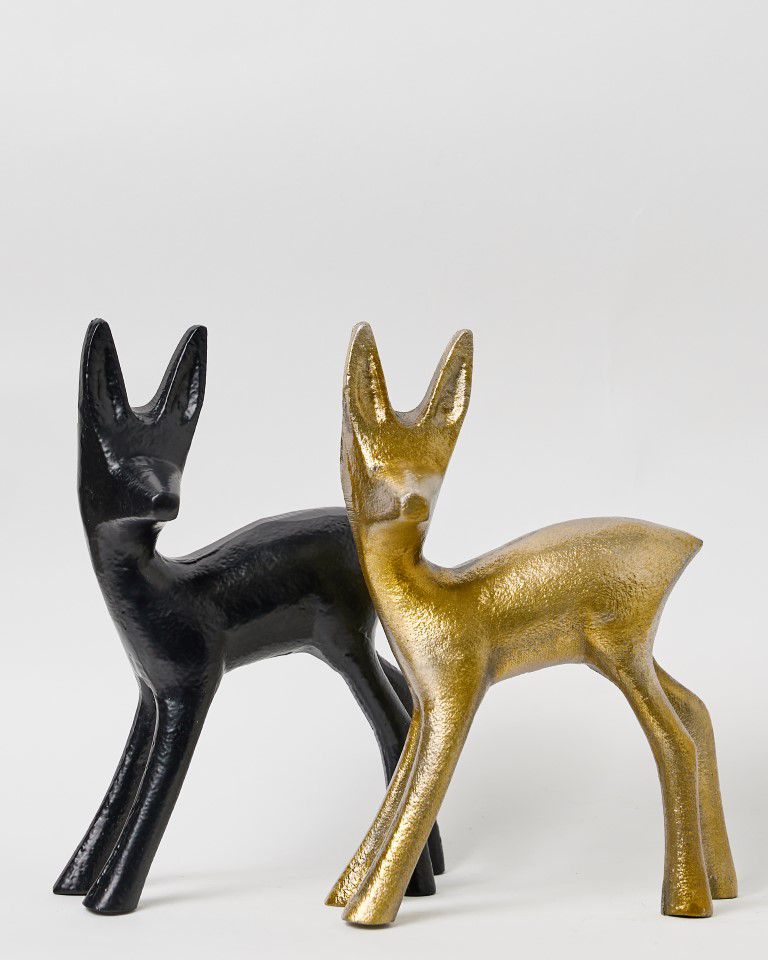 פסל דקורטיבי צבי זהב