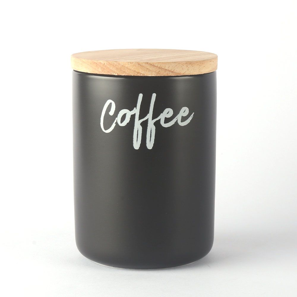 סט אחסון לתה קפה סוכר שחור סט אחסון לתה קפה סוכר שחור