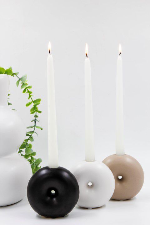 פמוט חרס DONAT שחור