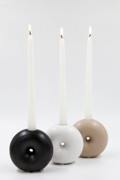 פמוט חרס DONAT שחור