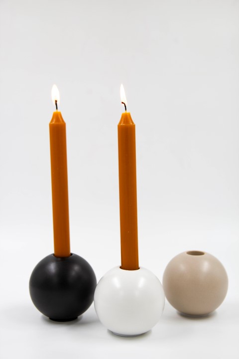 פמוט חרס כדור לבן