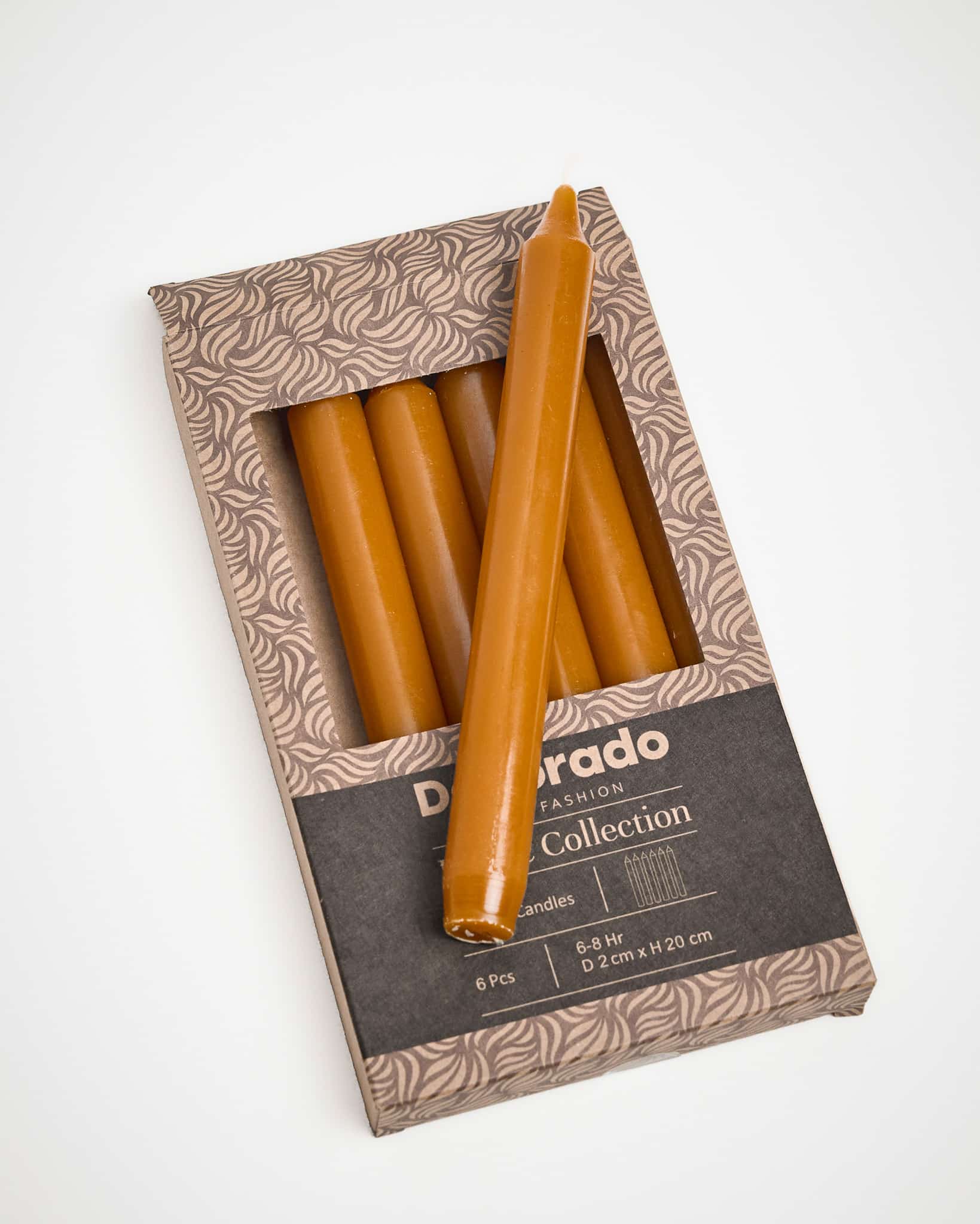 נר לפמוט  חרדל 6 יח'