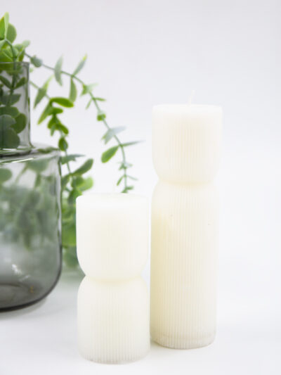 נר נר שעון חול לבן