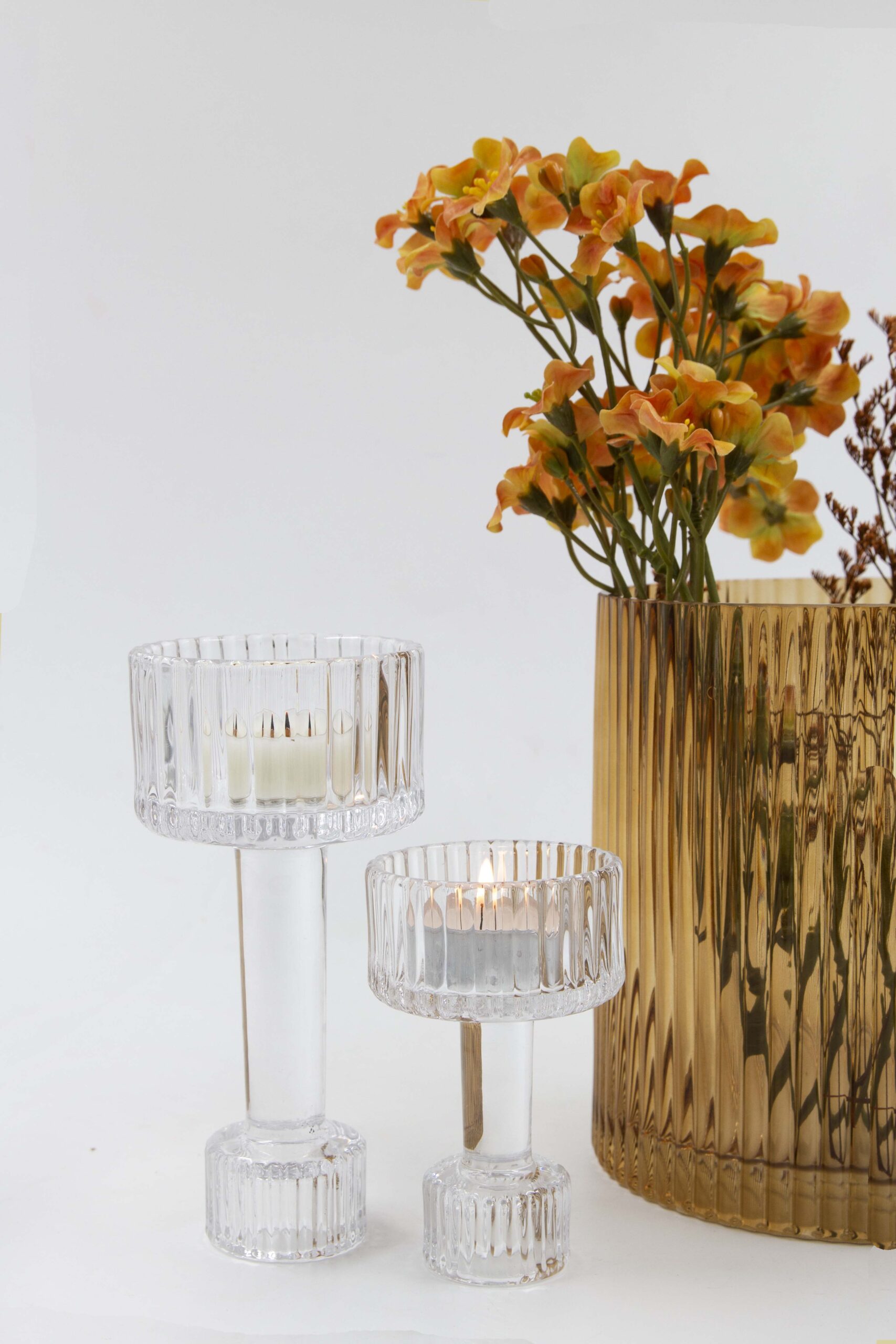 פמוט זכוכית PROV שקוף פמוט זכוכית PROV שקוף