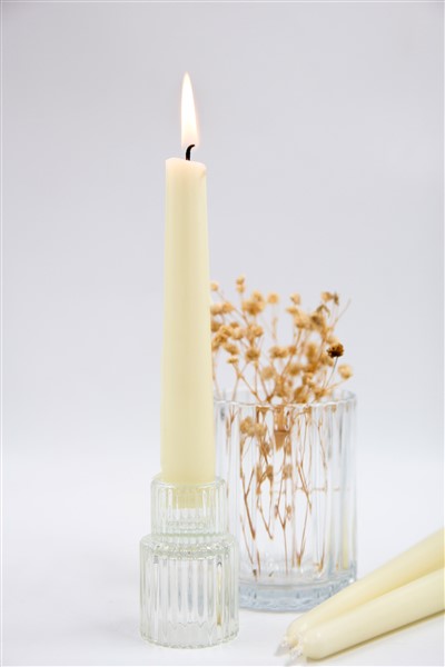 פמוט זכוכית MIL שקוף