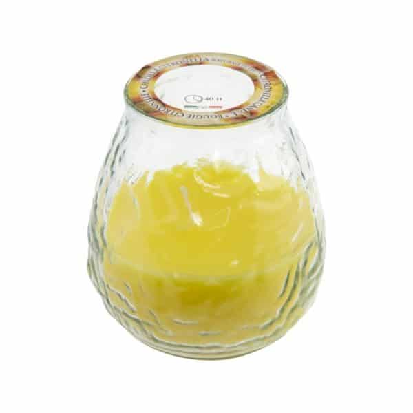 נר ציטרונלה בזכוכית 40 שעות בעירה