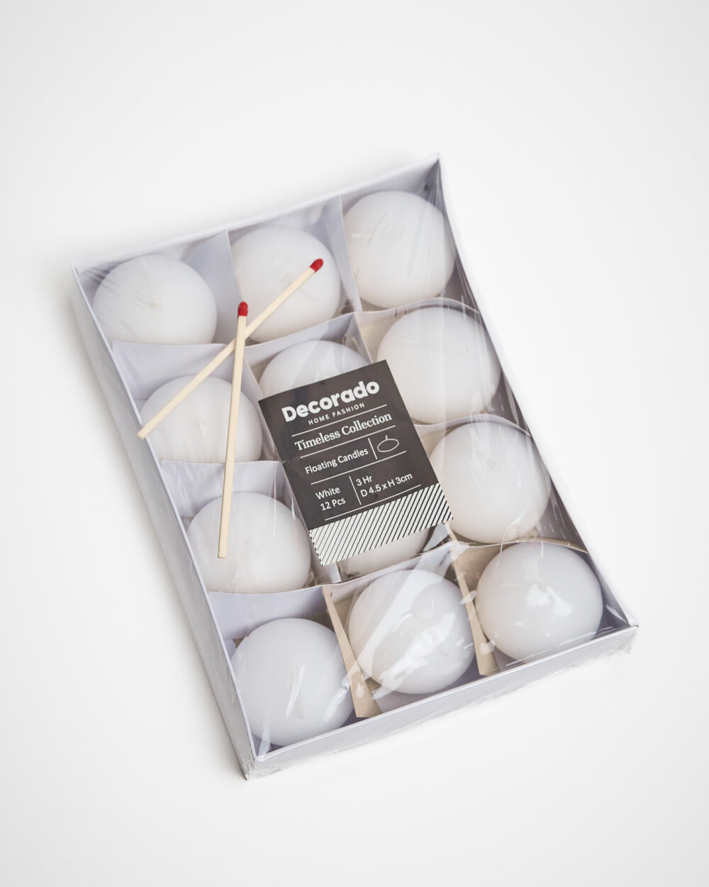 נרות צפים לבן