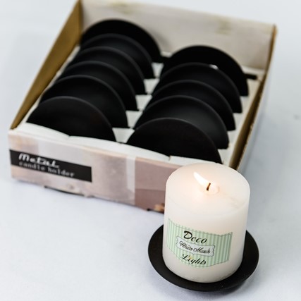 מעמד מתכת לנר קוטר 7 ס"מ מעמד מתכת לנר קוטר 7 ס"מ