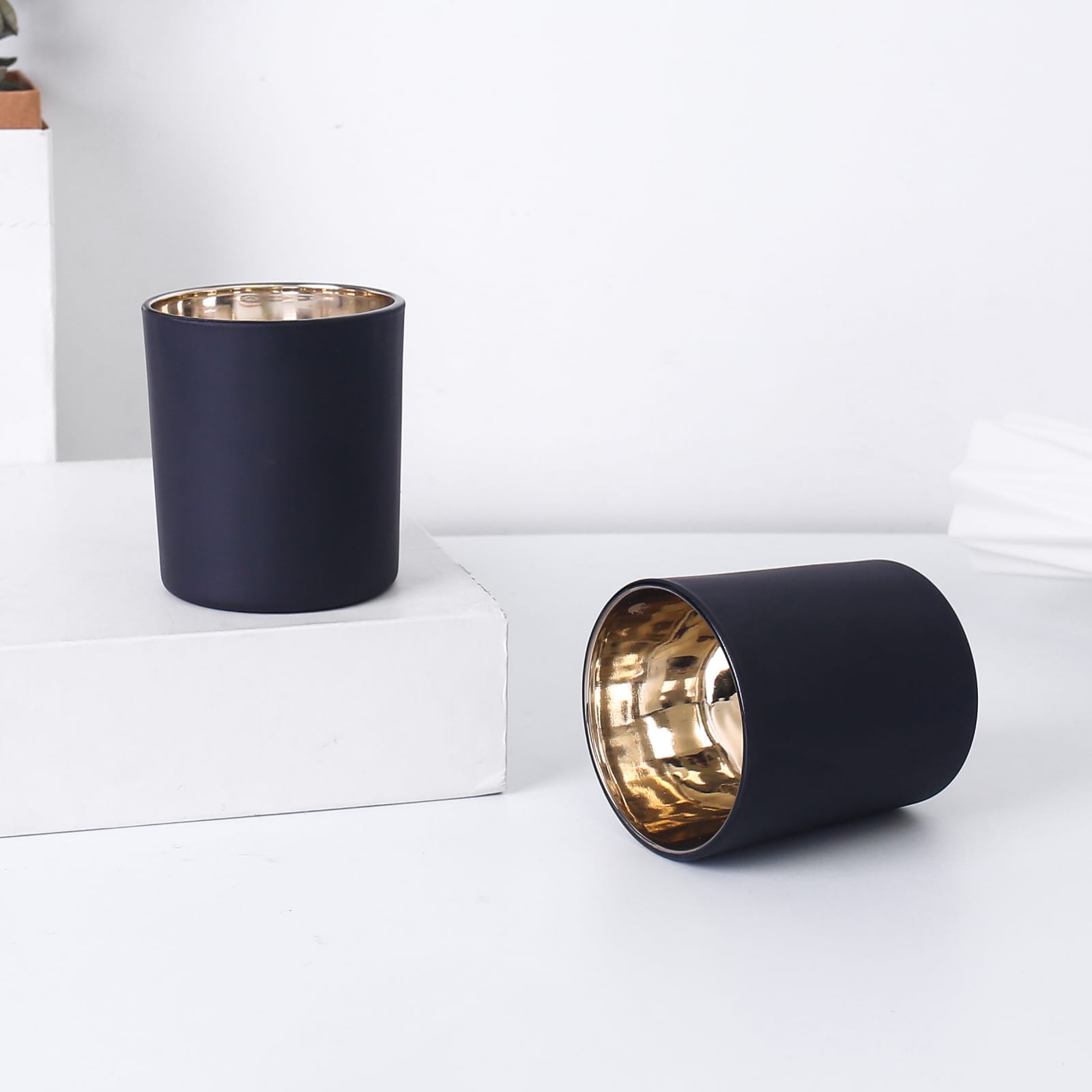 זכוכית זהב שחור כוס זכוכית זהב שחור כוס