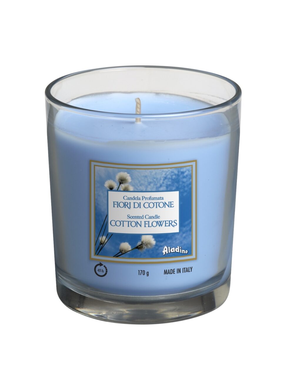 נר נר ריחני בכוס כותנה