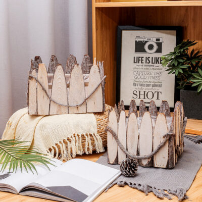 סלסלת פרוסות עץ