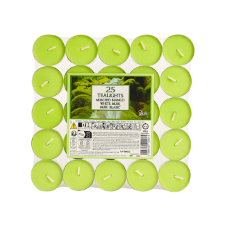 נרות טי לייט 25 יח' מסק