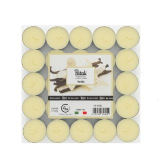 נרות טי לייט 25 יח' וניל