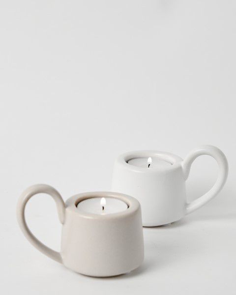 פמוט חרס TEA ניוד בהיר פמוט חרס TEA ניוד בהיר