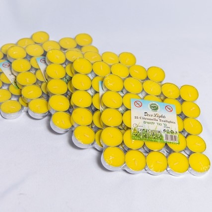 נרות טי לייט ציטרונלה 25 יח