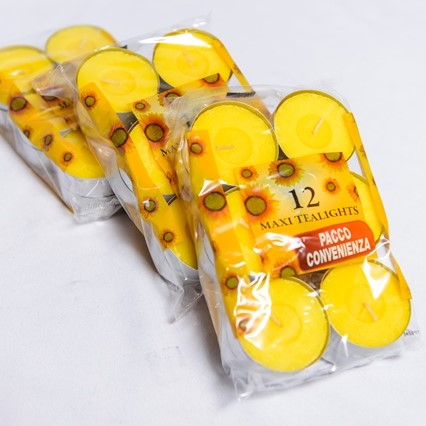 נר טי לייט ג'מבו ציטרונלה 12 יח