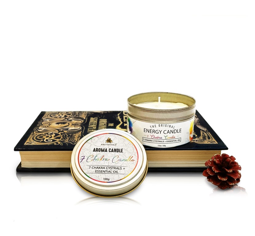 נר בפחית מכסה SEVEN CHAKRA