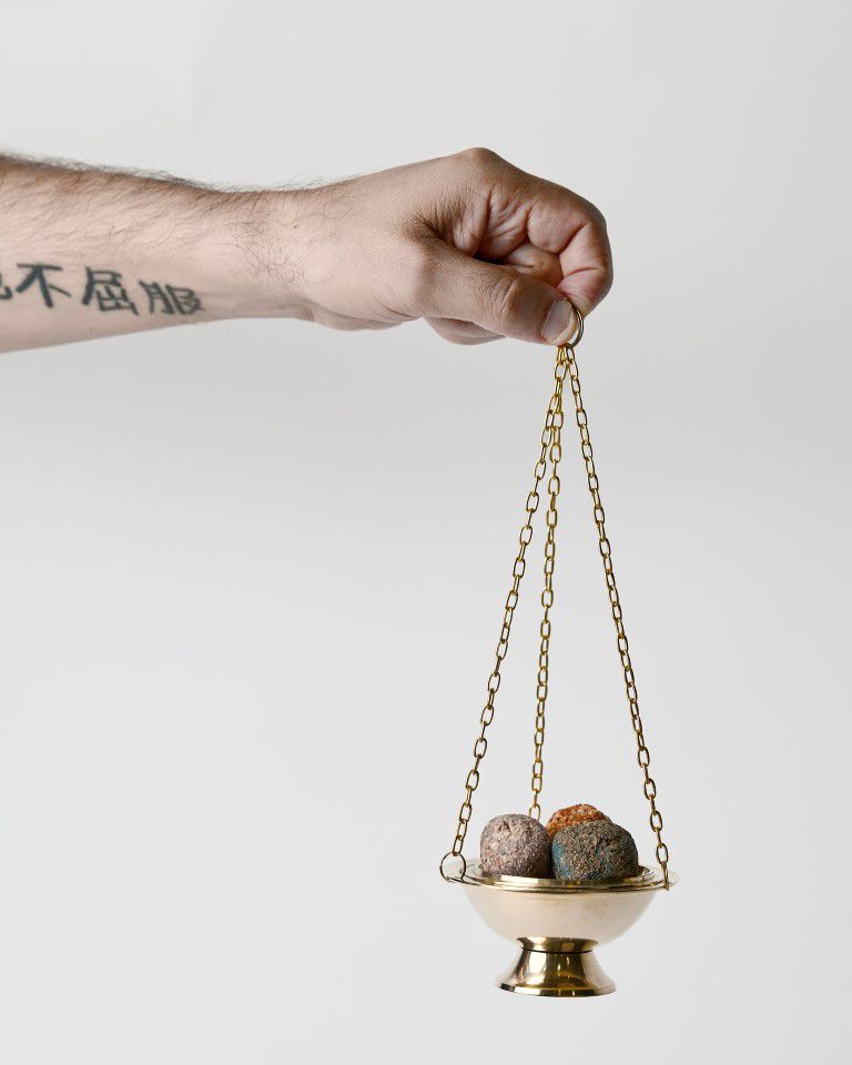 כלי נחושת להקטרה שרשרת