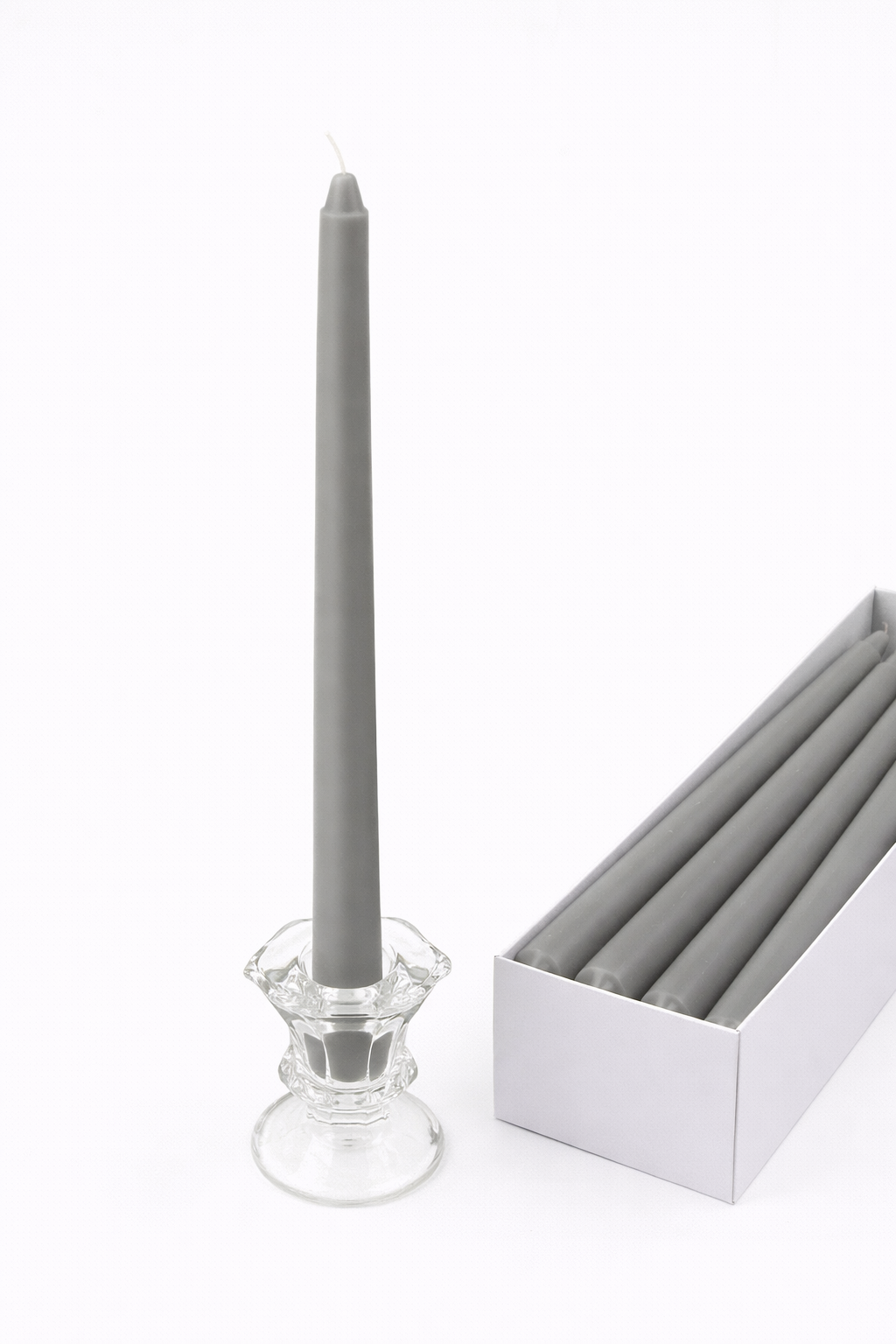 נר לפמוט אפור  12 יחי'