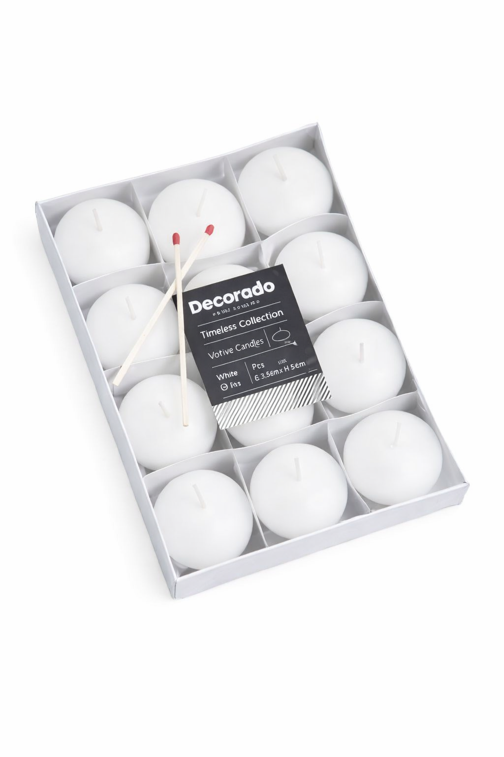 נרות צפים לבן