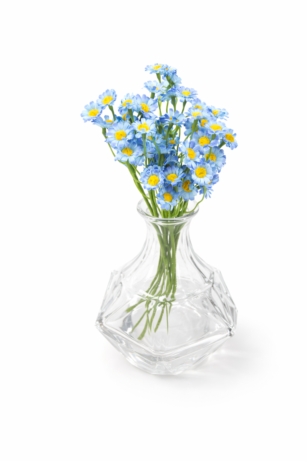 זר מלאכותי חרציות כחול