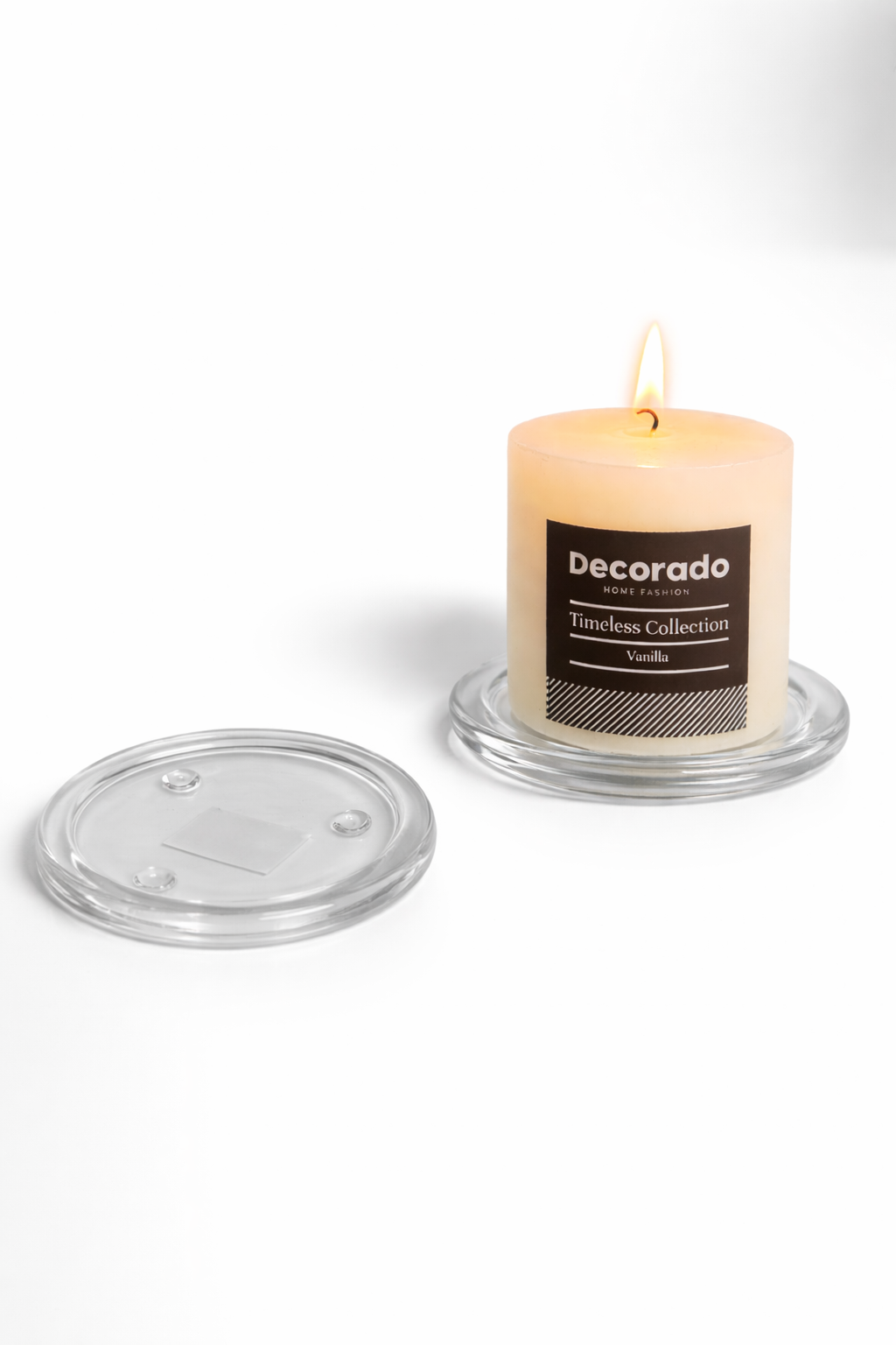 מעמד זכוכית לנר קוטר 7 סמ