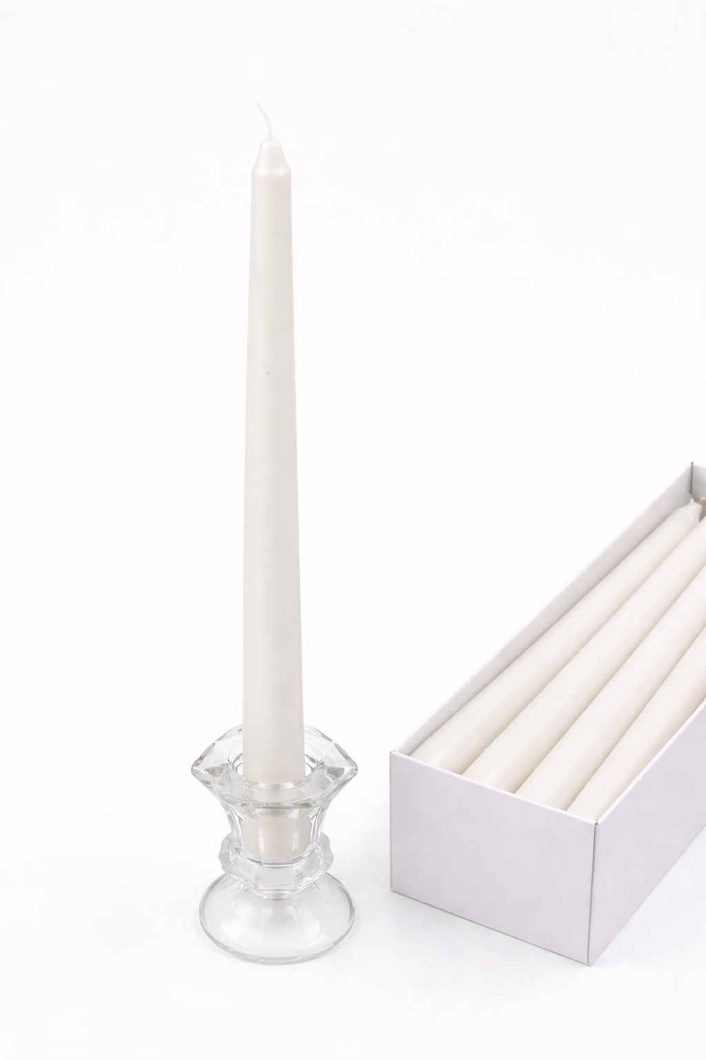 נר לפמוט לבן  12 יח'