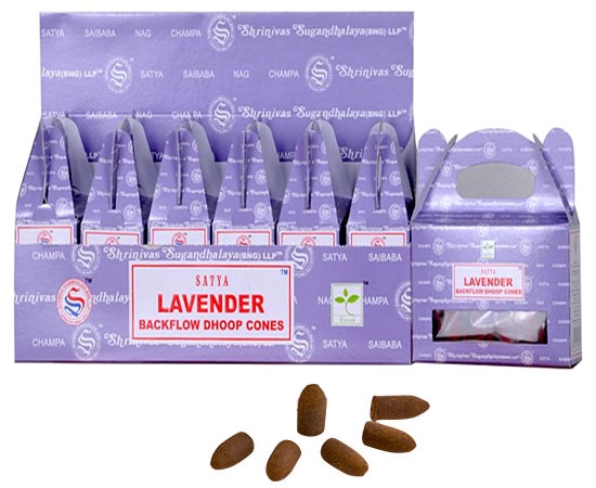 מארז קטורת BACKFLOW SATYA LAVENDER מארז קטורת BACKFLOW SATYA LAVENDER