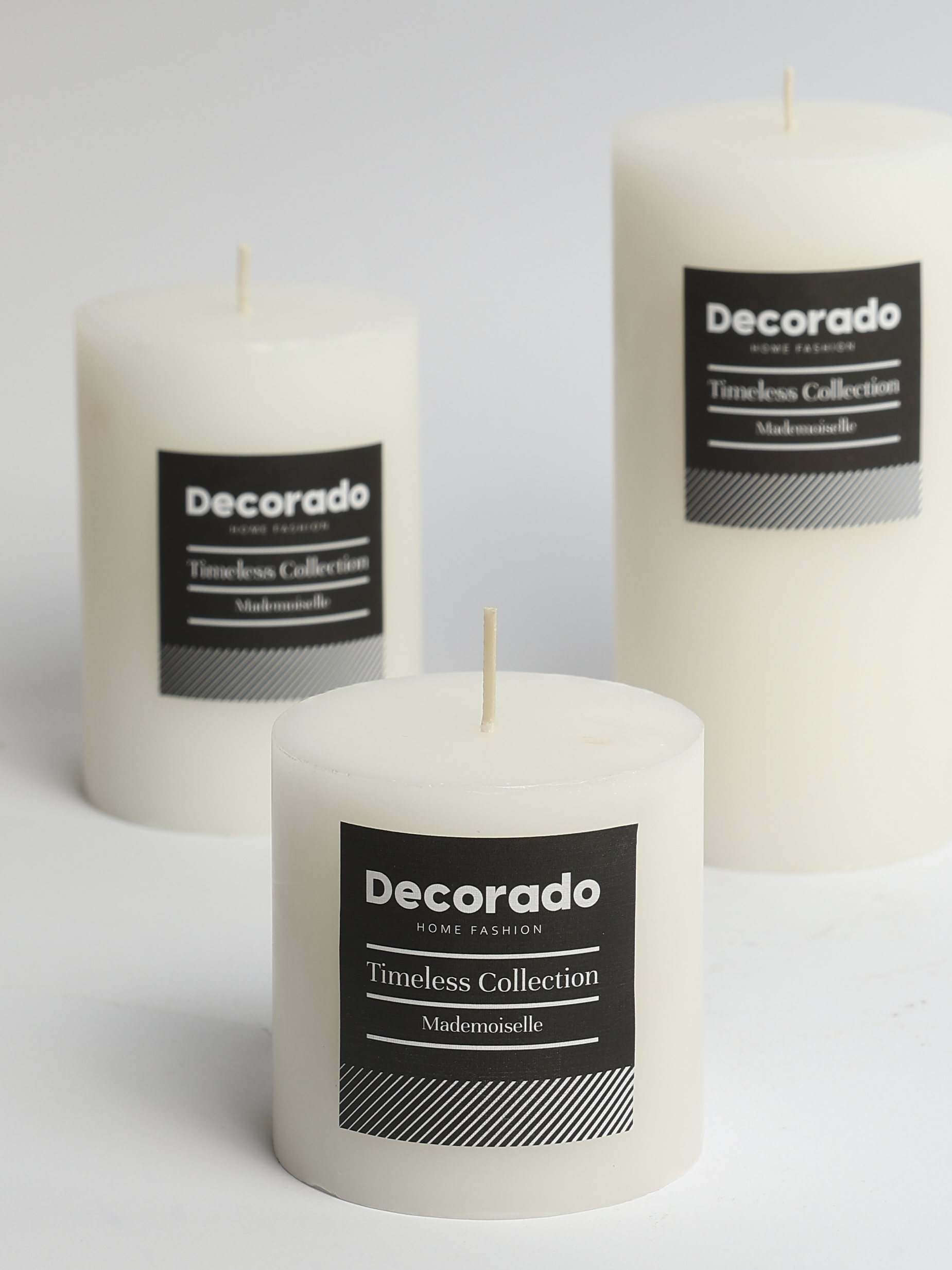 נר ריחני לבן קוטר 7 ס"מ HOTEL DE VILLE