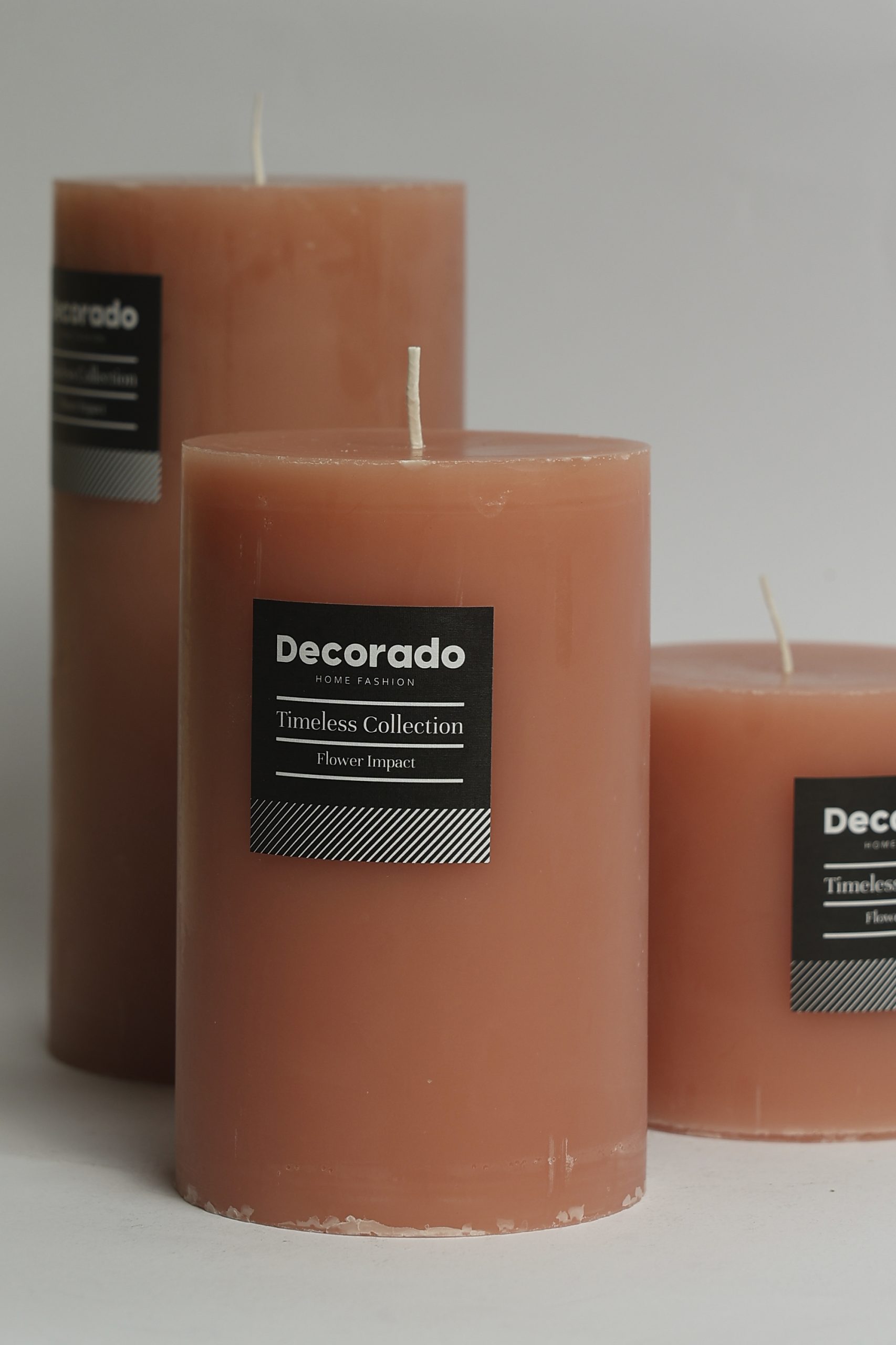 נר ריחני ורוד פודרה קוטר 10 ס"מ FLOWER IMPACT