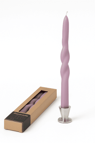 זוג נר לפמוט TWISTED סגול