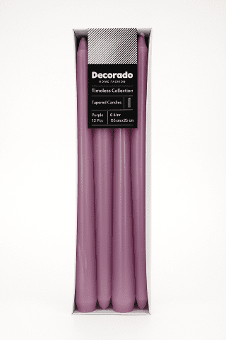 נר לפמוט סגול 12 יח'