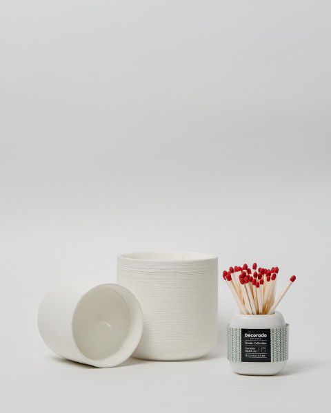 מעמד קרמי לבן גפרורים 6 ס"מ